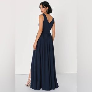 NEW Lulu’s Midnight Navy Dreamy Gown